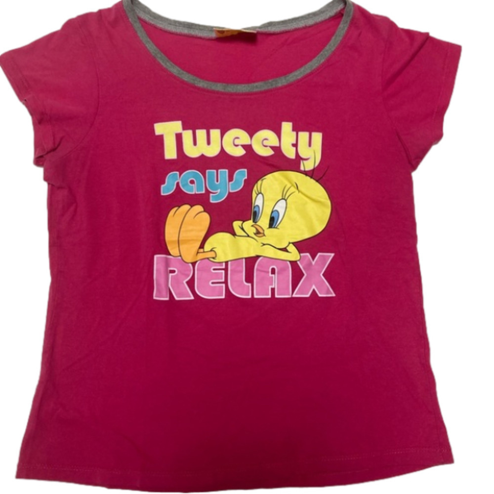 TWEETY BIRD PINK T-SHIRT - Size Medium